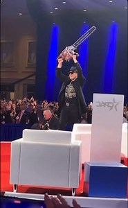 2.1M views · 81K reactions | Hear, Hear! Even the Rocket Man’s got a little lumberjack in him. 蝹 #lumberjack #jackyl #rock #rocknroll #elonmusk #chainsaw | Jackyl | Facebook