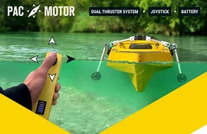 PacMotor joystick controlled kayak dual motor system