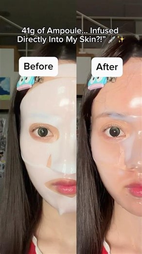 Satisfying hydrogel mask absorbed into skin 🧖‍♀️✨ #koreanskincare