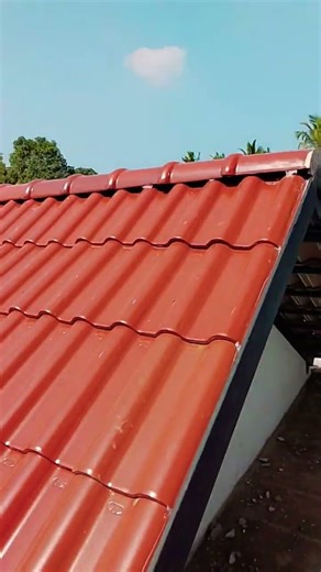 metal frame and Spanish tile roof setting#completed#2025#home#plz like,share and subscribe 😍