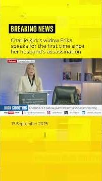 Charlie Kirk's widow Erika speaks for the first time since husband's assassination