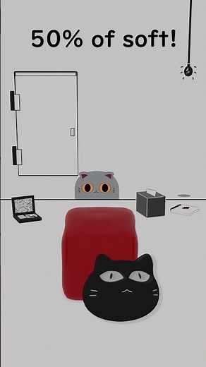0% vs 100% Soft Body Blender 3d Simulation and Omori sfx V3 #blender3d #3danimation #cat #3d #omori