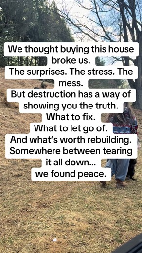 This house didn’t fall apart quietly. It showed us every crack, every issue, every hard truth — all at once. But somewhere between the mess and the demolition, we realized peace doesn’t come from perfect… it comes from rebuilding what matters. This is our fresh start 🤍 Would you fix what’s broken or walk away? #renovationjourney #homehealing #fixerupperlife #houseproject #countryhome