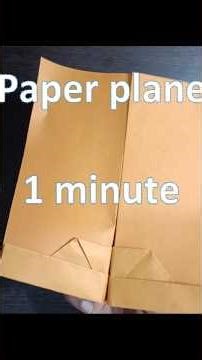 Make a Paper Plane in 1 Minute ✈️ | Super Easy DIY | How to Make a Paper Plane in 1 Minute