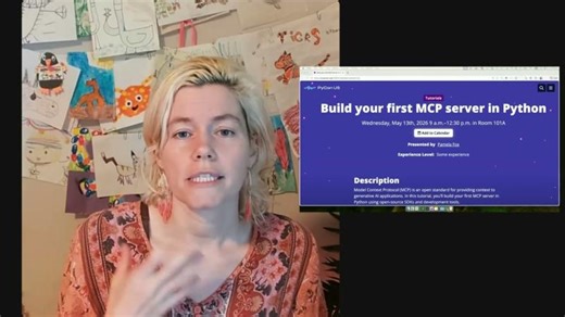 PyCon US 2026 Tutorial Sneak Peek: Build your first MCP server in Python - Pamela Fox | Python Software Foundation