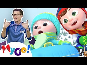 Winter Fun in the Snow ❄️☃️| Christmas with @CoComelon | MyGo! Sign Language For Kids | ASL - Videos For Kids