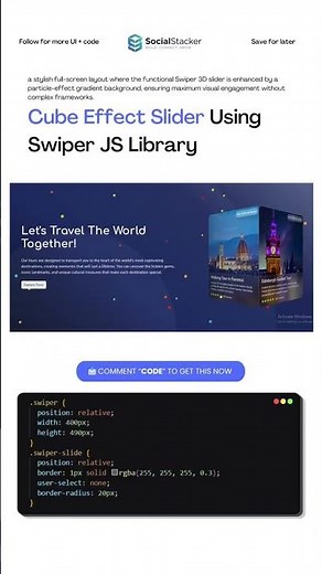 Cube Effect Slider Using Swiper JS Library | Slider Animation using Swiper JS