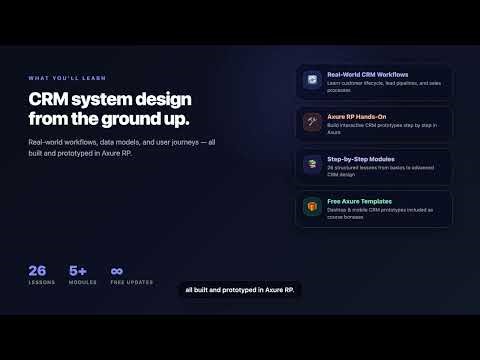 CRM Fundamentals Course for Axure RP — Prototyping, Product Management & UX Design
