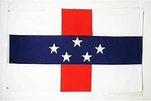 AZ FLAG - Netherlands Antilles Flag - 3x5 Ft - 100D Polyester Dutch Banner with Two Metal Grommets - Fade Resistant - Vivid Colors - 3' x 5' Feet - 150x90 Cm