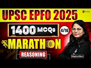 UPSC EPFO Reasoning Marathon 2025 | UPSC EPFO MCQs | UPSC EPFO EO AO APFC Questions | EduTap UPSC