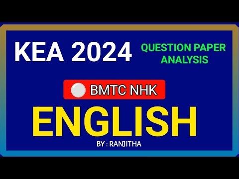 BMTC NHK ENGLISH QUESTIONS | BY RANJITHA | STUDY ZONE
