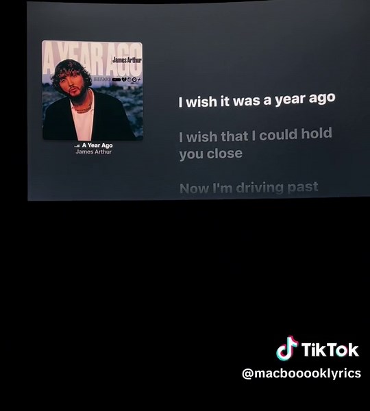 James Arthur-A Year Ago #music #jamesarthur #love #fyp #lyrics | James Arthur