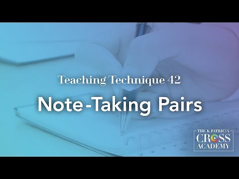 Teaching Technique 42: Note-Taking Pairs