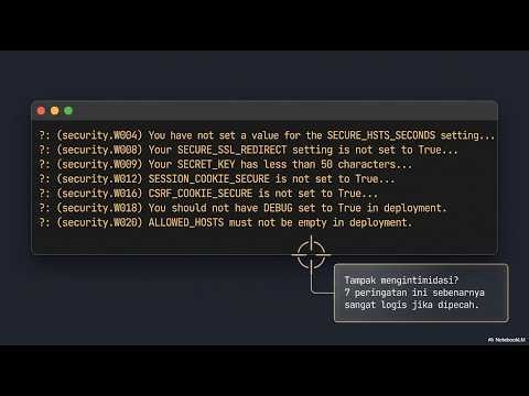 Website Django Aman? Jalankan Perintah Ini Dulu Sebelum Deploy! | Audit Keamanan #1