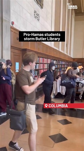 10K views · 287 reactions | Yet again, pro-Hamas students have stormed the Columbia University library, chanting for "intifada revolution." Has anything changed at Columbia, or has its promises to crack down on antisemitism just been lip service? | Israel War Room | Facebook