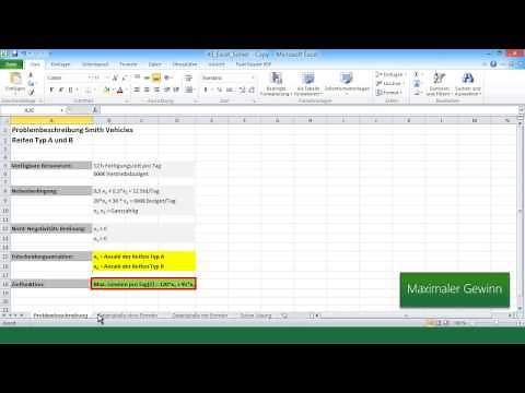 Excel 2010: Der Excel-Solver Teil 1