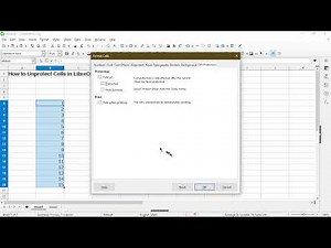 How to Unprotect Cells in LibreOffice Calc