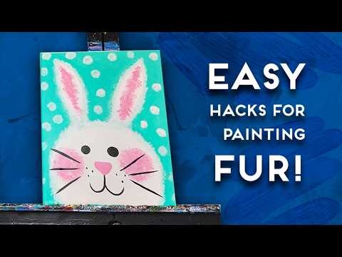 EASY EASTER BUNNY TUTORIAL | Paint with Cotton Balls