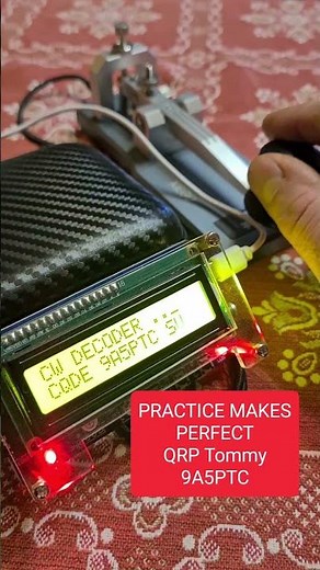 Morse code practice QRP Tommy 9A5PTC #cw #morse #straight key