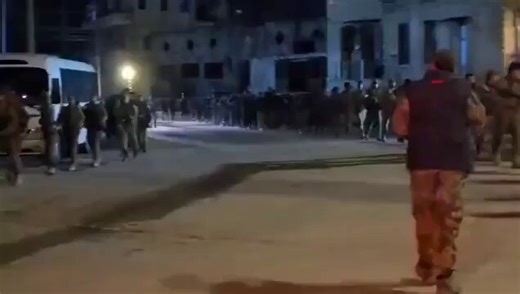 ⚡️Syrian sources: A march by the 60th Division of the Syrian Arab Army in Aleppo moments ago, chanting:“Gaza, Gaza… Gaza is our mottoWe are coming for you, O enemy, we are coming.”