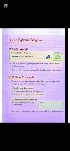 Python for Beginners 2026 | Complete Python Notes Part 1 #python #notes