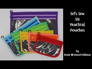 Let's Sew Six Practical Pouches - DIY Double Zipper Pouches by Rosie & David Patterns