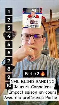 NHL Blind Ranking: Canadian Players' Impact this Season, My Preference, Part 2 #nhl #nhl