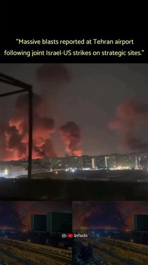 “Huge explosions reported at a major airport in Tehran following targeted strikes by Israel”