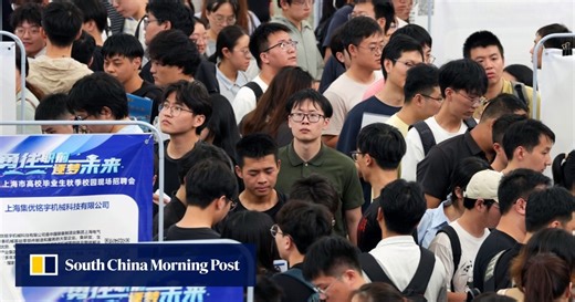 China’s youth jobless rate falls but remains high after record graduation season