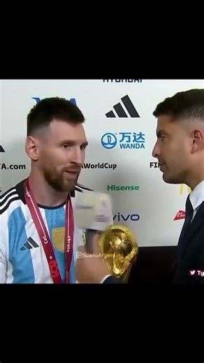 Messi and the World Cup in his hands