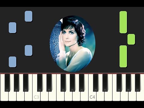 piano tutorial "CARIBBEAN BLUE" by Enya, 1991, with free sheet music (pdf)