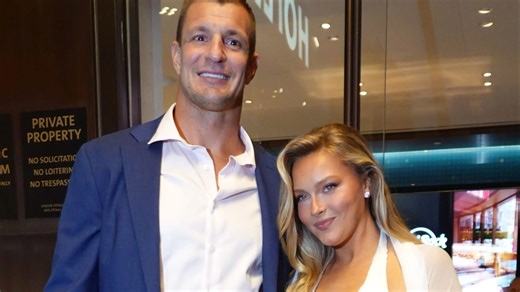 Fox NFL Sunday star Rob Gronkowski flips snowmobile with girlfriend on board