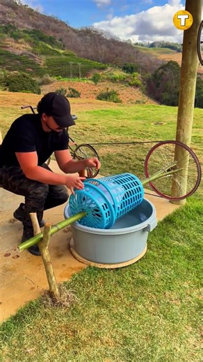 He Turned a Bicycle into a Washing Machine 😱