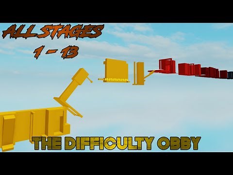 The Difficulty Obby [All Stages 1-12] (ROBLOX Obby)
