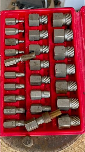 Spiral flute screw extractors known Easy Outs" removing broken or stripped screws and bolts #tools