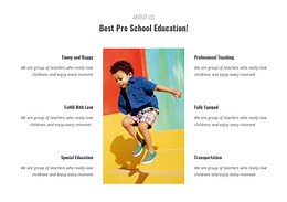 Types of preschool - HTML Template by Nicepage
