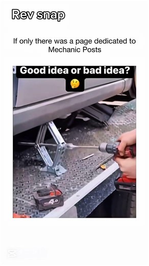 Genius Car Jack Hack! 🤯 Drill vs. Scissor Jack (Good or Bad Idea?) #shorts