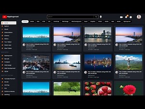 How To Make A Website Like YouTube Using HTML and CSS | Dark Video Sharing Website Design