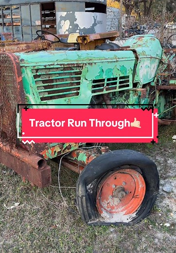 Tractor run through! Which one is your favorite?😁#fyp #crushinflorida #scrapyard #junkyard #ford #fordtractor #tractor #longtractor #furgusontractor #kubota #johndeere #catequipment