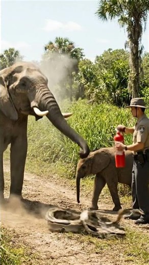 Baby Elephant Screams for Help! Mom Strangled by Giant Python