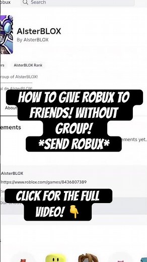 HOW TO GIVE ROBUX TO FRIENDS! Without Group! *SEND ROBUX* #roblox #shorts