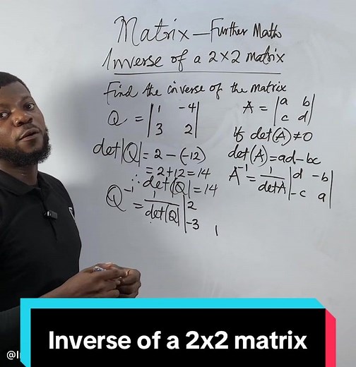 Inverse of a 2 by 2 Matrix Explained