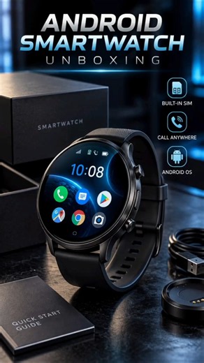 Android 4G Smartwatch Unboxing 📦 | Built-In SIM & Calling | AI Cinematic | Future Unboxed