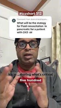 #icushort 512: How to fluid resuscitate a CKD or low LVEF patient in pancreatitis #esbicm