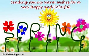 Happy And Colorful Spring.