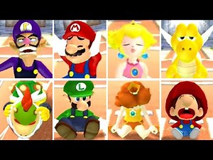 Mario Superstar Baseball - All Character Losing Animations