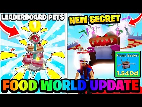 NEW FOOD WORLD SECRETS, LEADERBOARD PETS AND MORE IN ROBLOX CLICKER SIMULATOR