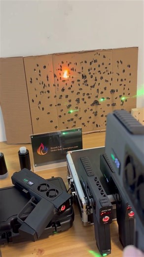 Laser gun test firing