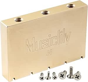 Musiclily Ultra Solid Brass Tremolo Block for Gotoh GE1996T Floyd Rose Style Locking Tremolo Bridge Electric Guitar, 36mm Tall
