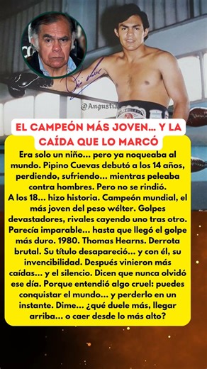 Pipino Cuevas historia campeón joven caída Hearns boxeo tragedia
